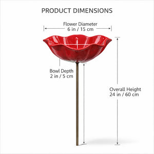 🌸Handmade Metal Flower Garden Stake🐦