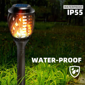 Outdoor Solar Torch Light with Water-Resistant Flickering Flames