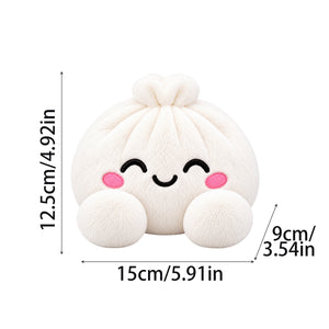 Christmas Mystery Dumpling Plush Toy, Cute Collectible Surprise Blind Box Plush with Steamer Gift Box, Holiday Stuffer Gift for Kids & Plush Lovers