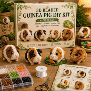 Beginner Friendly 3D Bead Figurine Making Kit with Full Supplies & Step-by-Step Guide