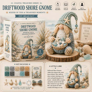 Gnome DIY Bead Kit, No‑Glue Hand‑Beading Craft Set, Premium Materials with Complete Accessories & Easy‑Follow Guide, Handmade Gnome Ornament as Warm Gift for Adults & Teens Age 12+