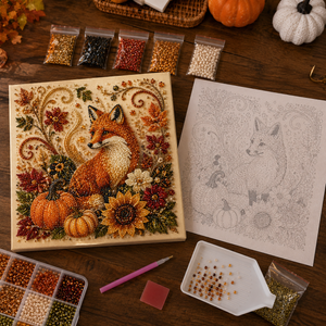 🔥 Last Day 75% OFF - 🍂💎 Autumn Pearl Painting Kit – Relaxing DIY Craft to Create Sparkling Fall Artwork 🖌️