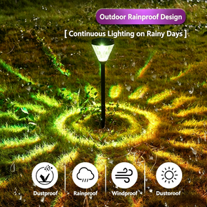 Solar Lawn Light Outdoor Ground Stake Lamp Outdoor Garden Landscape Light Super Bright Garden Grass Light Waterproof Courtyard Light