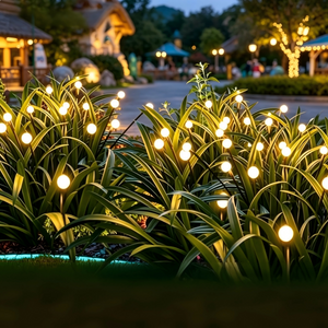 Outdoor Waterproof Solar Firefly Ground Spike Lights for Scenic Spots, Parks, Courtyards, Gardens, Lawn Landscaping and Decoration