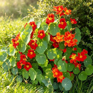 Nasturtium seeds for spring, summer, and autumn planting, suitable for garden, indoor, and balcony potted flowers, green plants, climbing plants, and water lotus varieties