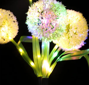 Ground stake outdoor waterproof solar dandelion onion ball light - park, square, courtyard, garden decorative lawn light