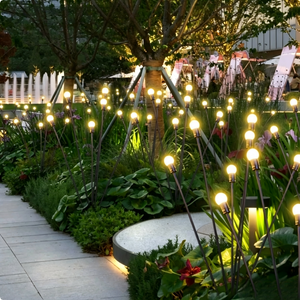 Outdoor Waterproof Solar Firefly Ground Spike Lights for Scenic Spots, Parks, Courtyards, Gardens, Lawn Landscaping and Decoration