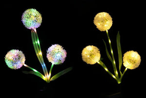 Ground stake outdoor waterproof solar dandelion onion ball light - park, square, courtyard, garden decorative lawn light