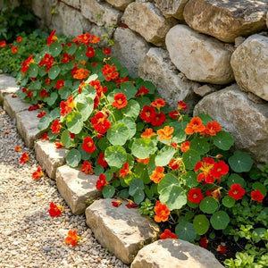 Nasturtium seeds for spring, summer, and autumn planting, suitable for garden, indoor, and balcony potted flowers, green plants, climbing plants, and water lotus varieties