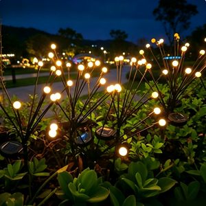 Outdoor Waterproof Solar Firefly Ground Spike Lights for Scenic Spots, Parks, Courtyards, Gardens, Lawn Landscaping and Decoration