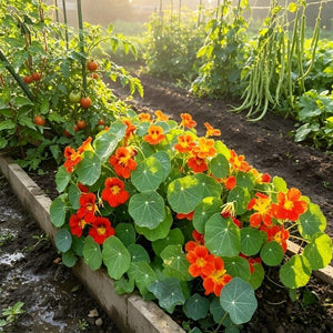 Nasturtium seeds for spring, summer, and autumn planting, suitable for garden, indoor, and balcony potted flowers, green plants, climbing plants, and water lotus varieties