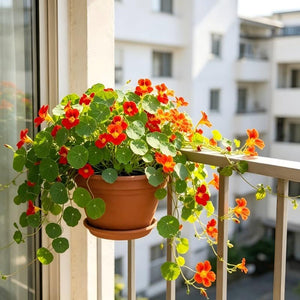 Nasturtium seeds for spring, summer, and autumn planting, suitable for garden, indoor, and balcony potted flowers, green plants, climbing plants, and water lotus varieties