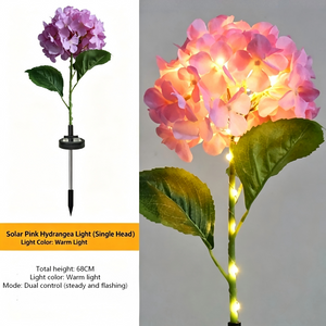 Outdoor LED Solar Courtyard Decorative Lights, Hydrangea Lights, Outdoor Garden Atmosphere Waterproof Firework Lights, Villa Decoration
