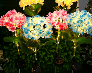 Outdoor LED Solar Courtyard Decorative Lights, Hydrangea Lights, Outdoor Garden Atmosphere Waterproof Firework Lights, Villa Decoration