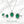 Old Money Style Emerald Halo Necklace Earrings Ring Jewelry Kit