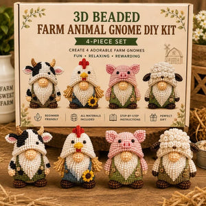 DIY 3D Beaded Gnome Kit, Hand‑Made Seasonal Gnome Doll Craft Supplies for Home Decoration