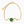 European and American style 14k gold plated necklace and bracelet set, versatile, light luxury polished chain, high-end emerald bracelet