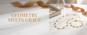 Dainty Four-Petal Flower & Cube Jewelry Set, 316L Stainless Steel PVD 18K Gold Plated Matching Necklace & Bracelet, Minimalist Layering Jewelry for Women, Available in Gold & Silver Tone