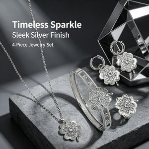 "Lucky Clover Jewelry Collection - 4-Piece Sets | Silver & Gold"