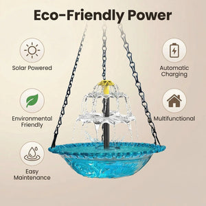 🎁Solar Cascade Hanging Bird Bath Fountain