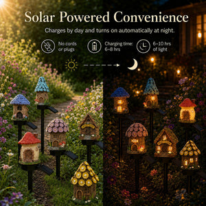 🍄✨Solar Fairy-Tale Mushroom Cottage Garden Light🌙