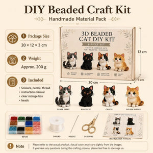🐱 Create 4 Adorable Beaded Cats Yourself