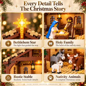 🎁 🎁Build The Christmas Story – Nativity Scene Building Block Set