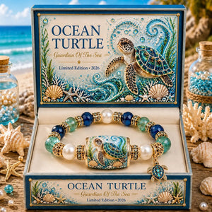 🌊 "Ocean Guardian" Sea Turtle Memorial Bracelet