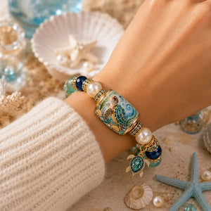 🌊 "Ocean Guardian" Sea Turtle Memorial Bracelet