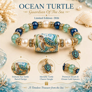 🌊 "Ocean Guardian" Sea Turtle Memorial Bracelet