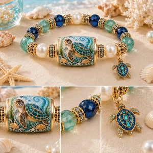🌊 "Ocean Guardian" Sea Turtle Memorial Bracelet
