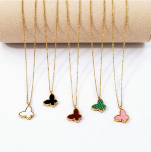 Dainty Butterfly 3Pcs Jewelry Set | 18K Gold Waterproof Matching Necklace Earring Bracelet