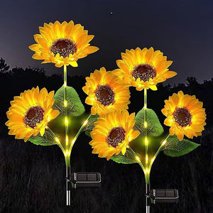 Sunflower Solar Lights – Auto On/Off, 14H Glow, IP65 Waterproof ☀️