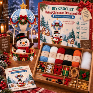 Christmas DIY Crochet Kit, Handmade Festive Hanging Ornament Craft Set for Beginners, Holiday DIY Gift