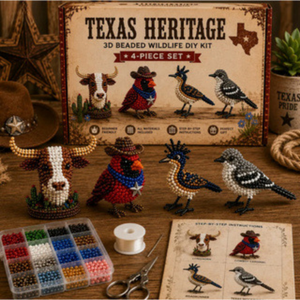 3D DIY Beaded Animal Craft Kit, Complete Beading Supplies with Step‑by‑Step Illustrated Instructions, Stress‑Relief Hand‑Making Ornament Set, Perfect Handmade Gift for Adults & Teenage Beginners