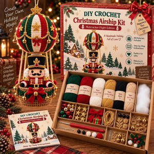 Christmas DIY Crochet Kit, Handmade Festive Hanging Ornament Craft Set for Beginners, Holiday DIY Gift