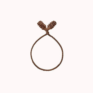 Pine Cone Christmas Garland Ties, Reusable Flexible Decor Twist Ties for Stair Banister, Wreath & Holiday Home Decor, 5 Pack