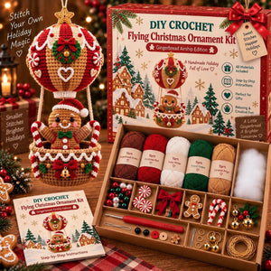 Christmas DIY Crochet Kit, Handmade Festive Hanging Ornament Craft Set for Beginners, Holiday DIY Gift
