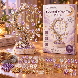 Beaded Tree DIY Craft Kit | Relaxing Handmade Art Project for Elegant Home Table Decor & Meaningful Gift