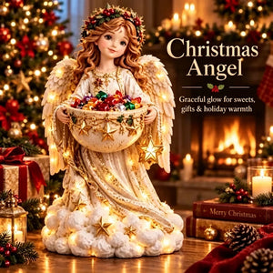 Light Up Christmas Candy Bowl Resin Figurine, Hollow Storage Bowl Holiday Tabletop Decor & Gift
