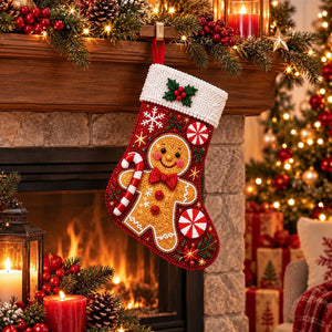 DIY Diamond Painting Christmas Stocking Kit | Complete Handmade Craft Supplies for Christmas Home Decor