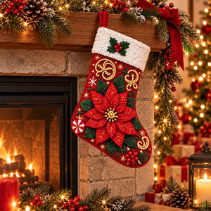 DIY Diamond Painting Christmas Stocking Kit | Complete Handmade Craft Supplies for Christmas Home Decor