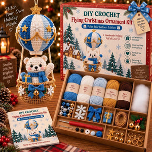 Christmas DIY Crochet Kit, Handmade Festive Hanging Ornament Craft Set for Beginners, Holiday DIY Gift