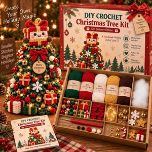 Christmas DIY Crochet Kit, Handmade Festive Hanging Ornament Craft Set for Beginners, Holiday DIY Gift