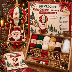 Christmas DIY Crochet Kit, Handmade Festive Hanging Ornament Craft Set for Beginners, Holiday DIY Gift