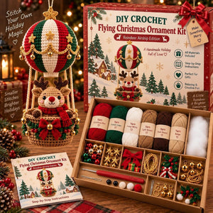 Christmas DIY Crochet Kit, Handmade Festive Hanging Ornament Craft Set for Beginners, Holiday DIY Gift