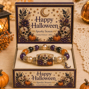 🎃 Limited Edition Halloween Beaded Bracelet Set | Spooky Cute Gift Jewelry