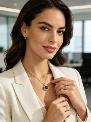 "Elevate Your Everyday: 3-Piece Gemstone Jewelry Set - Necklace, Earrings & Ring"