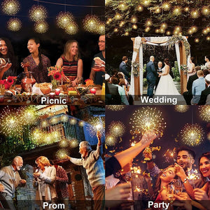 🎆 4-Pack Solar Fireworks Lights — 480 LEDs