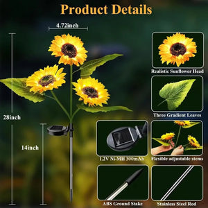 🌞Solar LED Sunflower Garden Lights-29.6inch/74cm